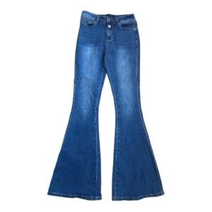 Flying Banana Women's Blue Flared Jeans sz 4L, 002